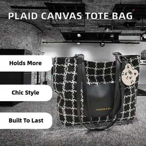 Nuevo Bolso Tote Multifuncional de Gran Capacidad para Mujer, Material de PU con Cierre de Cremallera, Forro de Poliéster, Diseño Portátil - Product Image 2