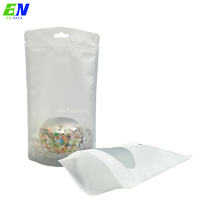 Biodégradable Joint Sacs Sacs En Plastique De Tirette De Doypack Pochette <span class=keywords><strong>Blanche</strong></span> - Product Image 4