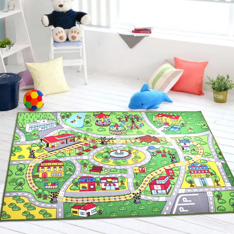 Tapis imperméable pour enfants Tapis de jeu pour enfants Tapis souple pour enfants Salon Puzzle Développement Ramper Pad Jouets
