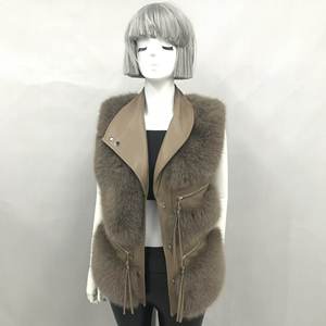 Custom <strong>Girls</strong> <strong>Gilet</strong> in Pelliccia Sintetica Women's Vests Waistcoats Pu Leather Faux Fur Vest Chaleco De Piel Sintetica - Product Image 2