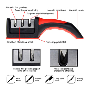 Affûteur de <span class=keywords><strong>Couteaux</strong></span> de Cuisine Portatif Multifonctionnel à 3 Étapes Rapides avec Base Antidérapante - Product Image 5