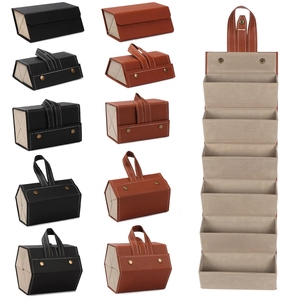 Portable Glasses Organizer 2/3/4/5/6 Multi-slot Eyeglasses Storage <strong>Display</strong> Travel Folding <strong>Sunglasses</strong> PU Leather <strong>Case</strong> - Product Image 3