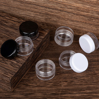 Vente en gros pas cher sur mesure rond 5 ml PS étui vide en plastique pour maquillage ombre à paupières pot de crème d'embouteillage de voyage réutilisable