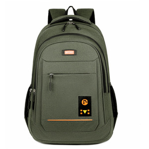 Waterproof Men's Laptop <b>Backpack</b> With Laptop Compartment Business Travel Commuting Bag Green Solid Color Shoulder Straps - Product Image 1