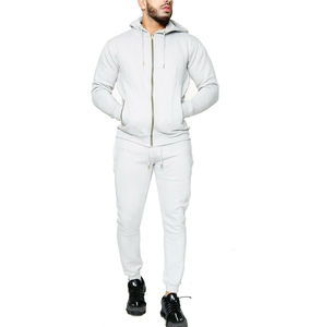 Ensemble de survêtement pour homme avec logo personnalisé, veste ajustée en molleton technique zippée, <span class=keywords><strong>pantalon</strong></span> de jogging en coton et sweat à capuche - Product Image 4