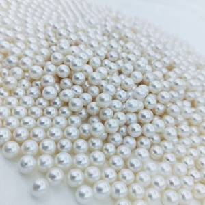 6,5-7,5mm 5A calidad Color blanco Natural brillo perla de agua dulce al por mayor perlas redondas sueltas cuentas naturales para la fabricación de joyas - Product Image 5