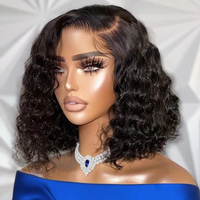 Perruque courte bob ondulée pré-coupée sans colle 13x4, perruque bouclée sans colle en cheveux humains, prête à porter, perruques frontales en dentelle pour femmes, pré-épilées