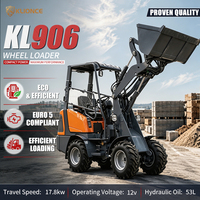 Chargeuse sur pneus hydrostatique professionnelle KL906 600 kg, poids opérationnel 1935 kg, pour travaux agricoles et de construction