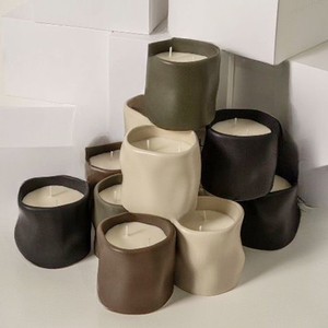 Venta al por mayor nuevo diseño cera de soja personalizado minimalista vela de cerámica tarro creatividad vela de cerámica avanzada para Caf - Product Image 2