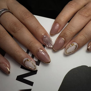 Fournitures pour Ongles Vente en Gros Top Vente <span class=keywords><strong>Les</strong></span> Faux Ongles Y2K Heavy Industry Amande 3D <span class=keywords><strong>Press</strong></span> <span class=keywords><strong>on</strong></span> Nail Cat Eye Faux Ongles avec Boîte - Product Image 2