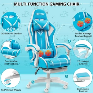 LAGNTOO alta calidad de lujo Led azul ordenador Rocker Ggaming sillas <span class=keywords><strong>Cinnamoroll</strong></span> ajustable Racing Cockpit Gaming <span class=keywords><strong>silla</strong></span> - Product Image 4