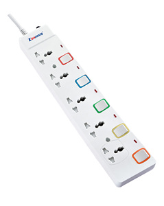 ปลั๊กพ่วงอเนกประสงค์แบบพกพา 13A 5 ช่อง พร้อมพอร์ต USB 2.1A รองรับ 3/4/5 ช่อง - Product Image 5