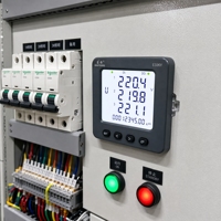 Medidor de Energía para Panel de Distribución EastSong ES96Y/K3, 91x91mm, Trifásico, Clase 0.5, Armónicos, RS485, Modbus, LCD, 4DI+2DO, IP65, 0.2%