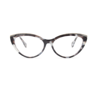 Gafas Ópticas de Ojo de Gato para Mujer, Montura Completa de Acetato y Lentes de PC para Uso Diario