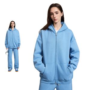 Felpa con Cappuccio Oversize da Uomo Personalizzata di Alta Qualità, 100% Cotone, con Doppia Zip, Stampa Digitale e Finitura Tinta Unita - Product Image 3