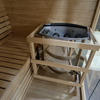 Saunas intérieurs modernes pour 2-3 personnes, en cèdre rouge et en hemlock, sauna à vapeur sèche, sauna à lumière rouge, vente en gros