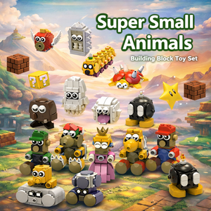Ensemble de blocs de construction <span class=keywords><strong>Super</strong></span> Game <span class=keywords><strong>MarIo</strong></span> très vendu, 16 figurines en 1, 740 pièces, jouet créatif en briques, construction de dessins animés pour enfants - Product Image 4