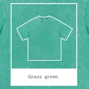 Unisex S-5XL 100% pamuk Retro yıkanmış T-Shirt özel Logo damla-omuz o-boyun puf baskı boy Hombre T-Shirt ile çalışmak - Product Image 4