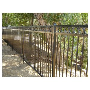 Porte d'entrée de sécurité en fer forgé thermolaqué, portable, extérieure, australienne, noire, de 6 pieds - Product Image 4
