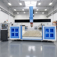Machine de fraisage CNC 5 axes avec alimentation 380V 360 °   Broche rotative pour divers modèles, prototypes et usinage de moules haut de gamme