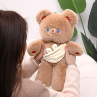 Peluche ours en peluche personnalisé unisexe avec sac à bandoulière lapin cadeau d'anniversaire pour filles et bébés rempli de coton PP