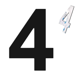 Números de Casa Modernos Autoluminosos, 4 Dígitos, Acero Inoxidable, Brillan en la Oscuridad, Letrero con Números de Dirección - Product Image 1