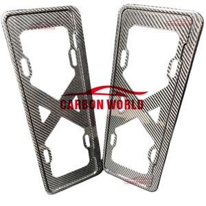 Prend en charge la personnalisation de n'importe quel effet, adapté à tous les modèles de voiture, cadre de plaque d'immatriculation personnalisé en fibre de carbone véritable - Product Image 3