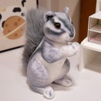 Peluche Éléphantinque Réaliste Personnalisée, Jouet Animal de la Forêt, Éléphantinque Brun