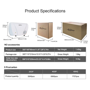 Calentador de Agua Eléctrico Instantáneo sin Tanque de 220-240V 50/60Hz 3.5kW con Control de Perilla, Ahorro de Energía, Seguro para Ducha Doméstica - Product Image 4