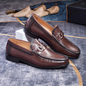 Chaussures en cuir formelles pour hommes d'été, chaussures en cuir véritable pour hommes, bout rond, chaussures décontractées, chaussures tendance pour hommes - Product Image 3
