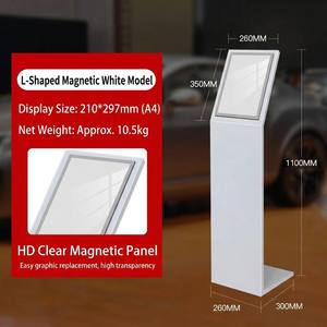 Exhibidor de Pie Moderno Inclinado de Acrílico y Metal para Salas de Exhibición, Concesionarios de Autos, Hoteles, Menús, Carteles e Información - Product Image 2