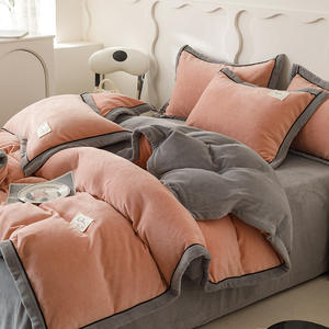 Letto in velluto di latte di alta qualità Set di quattro pezzi per il calore invernale con rivestimento in velluto a due lati lenzuolo in <span class=keywords><strong>flanella</strong></span> - Product Image 3
