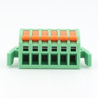 Proveedor de Conectores de Latón, Bloques de Terminales Enchufables de 6 Pines Tipo Splice de 3.5mm para PCB
