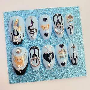 TSZS – breloques à ongles 3D pour <span class=keywords><strong>Halloween</strong></span>, Style Punk rétro gothique, alliage métallique, mélange de formes, accessoires Nail Art, décorations, <span class=keywords><strong>manucure</strong></span> DIY - Product Image 5