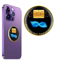 Chip antiradiación impermeable de iones negativos de PVC personalizado para teléfonos móviles y portátiles en stock
