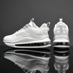 <span class=keywords><strong>Zapatillas</strong></span> Deportivas para Hombre con Amortiguación de Aire, Parte Superior Tejida Transpirable, <span class=keywords><strong>Zapatillas</strong></span> para Correr con Aumento de Altura, Talla Grande, Estilo Casual - Product Image 4