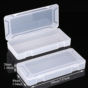 SUNSHING Frosted PP <b>Plastic</b> Large Tool <b>Box</b> Flip-Flop Pencil <b>Box</b> Multi-functional Organizer for Pencils, Pens, Office Supplies - Product Image 2