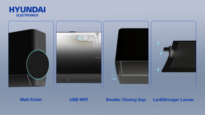 Climatisation HYUNDAI nouvelle génération R410a 7000 Btu à fréquence fixe, refroidissement et chauffage, murale, split, silencieuse, économie d'énergie, classe énergétique - Product Image 4