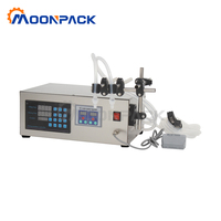 Machine de remplissage de liquides Moonpack GFK280-2 avec pompe à diaphragme et buses pour eau, jus, lait, boissons et huile