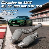 Sistema de Escape de Acero Inoxidable de Alta Potencia con Tubo de Bajada Mejorado para BMW M3 M4 G80 G82 3.0T S58, Venta al por Mayor de Fábrica