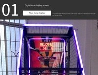 LED-Bildschirm Münze betrieben Street Connect 4 Basketball Arcade Shooting Hoops Spiele Maschine für Indoor-Einkaufs zentrum