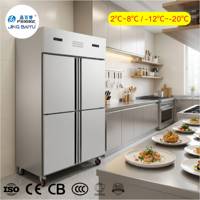 Refrigerador Comercial Vertical de Acero Inoxidable con Enfriamiento por Aire y Tecnología No Frost para Cocina de Restaurante