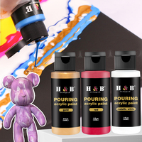 Kit de peinture acrylique pour artistes professionnels, 32 couleurs, peinture acrylique pour coulage