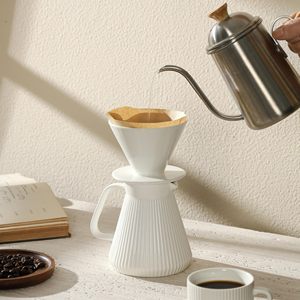Pour for <strong>V60</strong> Coffee Maker Set 17.5OZ White Cream Home Caf&eacute; Restaurant Camping Paper Coffee Filters <strong>Dripper</strong> for Perfect Coffee - Product Image 2