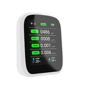 Smart Home Kleine Draagbare Indoor Gas Analyzer Vochtigheid En Temperatuur Meter Gasdetector Voor Thuis Familie