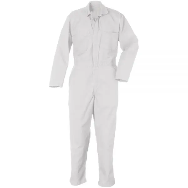 Factory Price Summer Cotton Coverall OEM Service Custom Safety Uniform White Long Sleeve Uniforms Workwear For Men Women