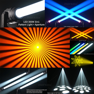 WeDolite Beam 300 LED Moving Head Stage <b>Light</b> RGB LED Cabeza Movil DMX Moving head Beam <b>Light</b> Con aro de led - Product Image 2