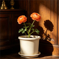 Pot de fleurs circulaire en PP durable et léger avec trou de drainage, design minimaliste moderne, pour usage intérieur/extérieur, plantes d'extérieur