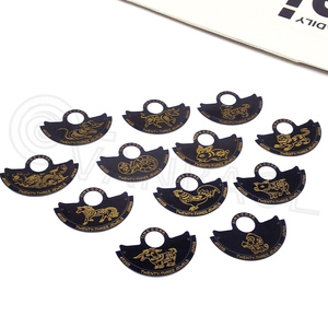 Piezas de movimiento de reloj NH35 negro 12 elementos de animales del horóscopo Lunar chino 4R35B rotor NH36 parche Rotor de letras de hoja de Metal - Product Image 1