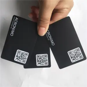 Toque apenas para compartilhar mídia social matte black nfc cartão de negócios inteligente